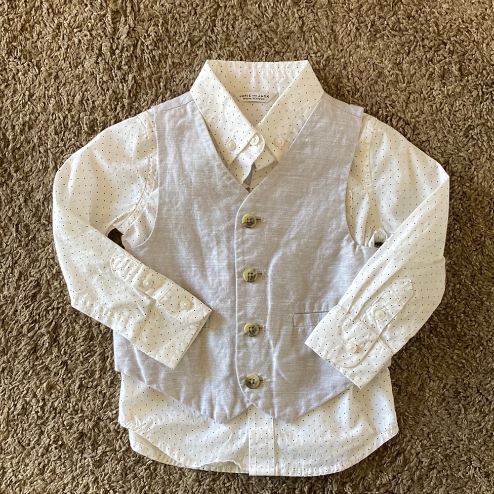 Janie and Jack Dress Up Shirt and Vest